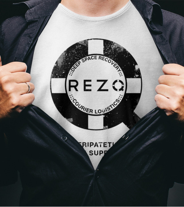 PERIPATETIC FRONTLINE SUPPORT TEAM REZQ DEEP SPACE RECOVERY COURIER LOGISTICS T-Shirt