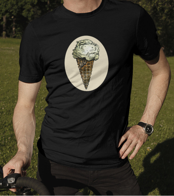 In Ice Cream We Trust Vintage Cone Emblem T-Shirt