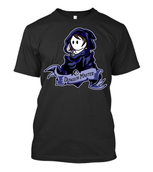 Dungeon Master Cloaked Figure With D20 Die T-Shirt