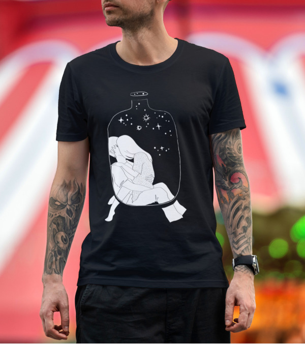 Premium T-Shirt: In Our Universe Bottle of Starry Couple T-Shirt In Our Universe Bottle of Starry Couple T-Shirt