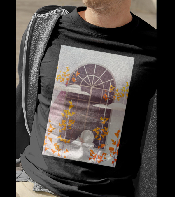 Outside The Window Autumn Leaves And Clouds T-Shirt
