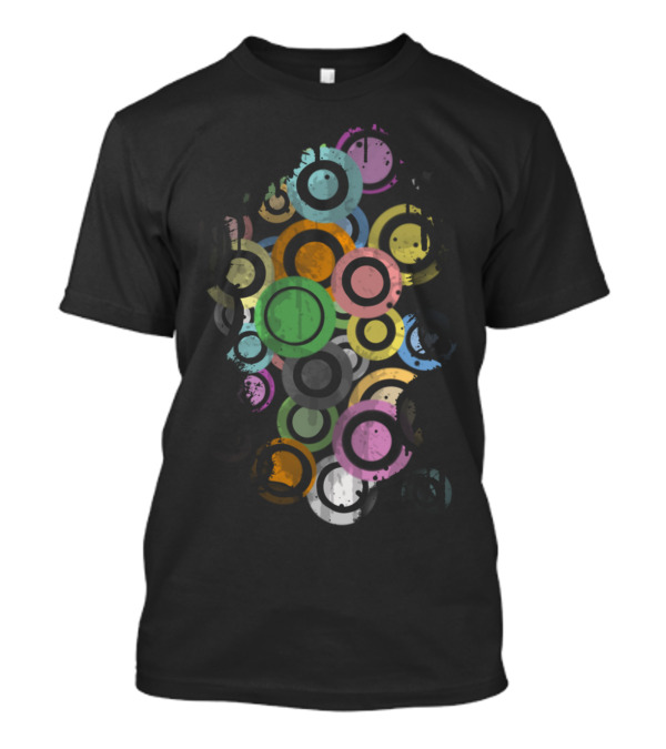 Full Of Colorful Retro Circles Pattern Funny And Cool T-Shirt