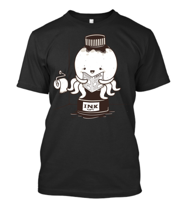 Ink Refill Octopus Reading News T-Shirt