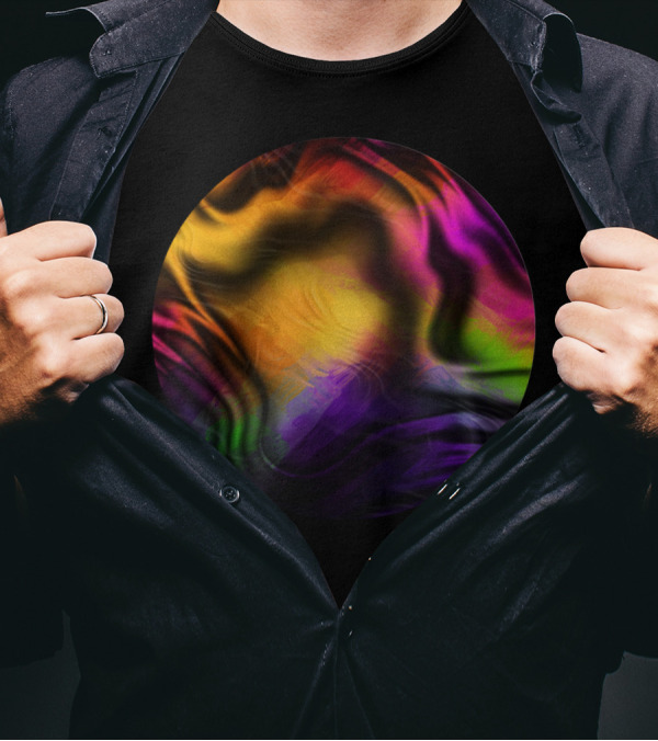 COLORFUL Psychedelic Vortex Sphere T-Shirt