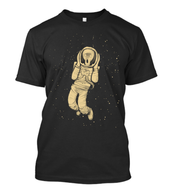 In Space No One Can Hear You Scream Floating Astronaut Skull T-Shirt