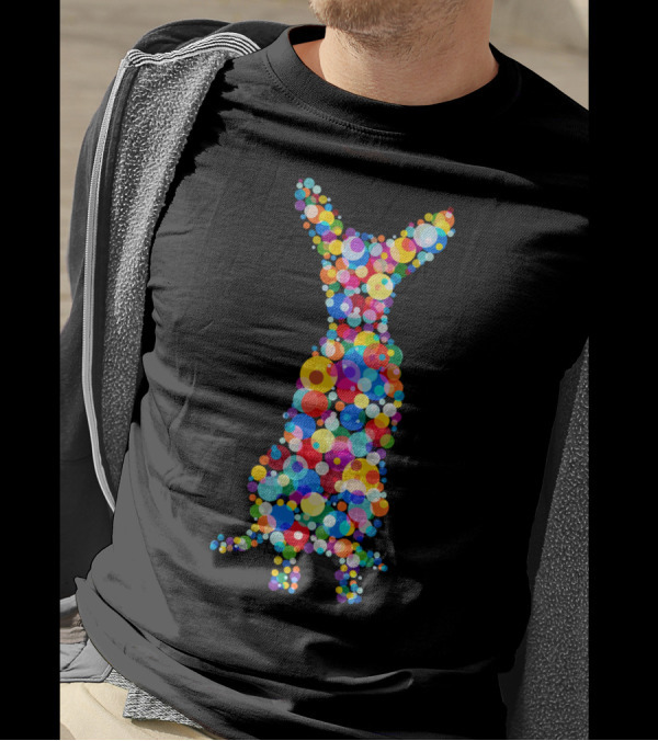 Colorfully Dog Multicolored Abstract Circles Canine T-Shirt