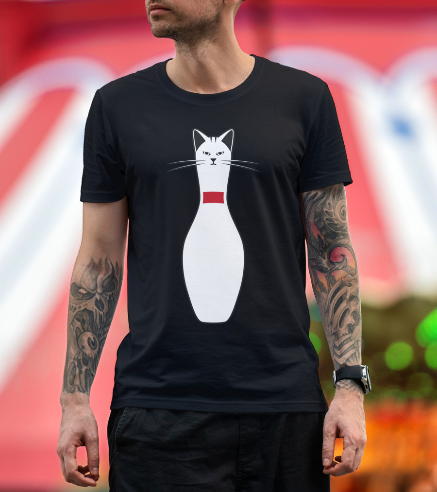 Alley Cat Bowling Pin Cat Fusion T-Shirt