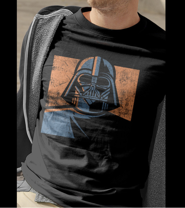 Comic Style Darth Vader Portrait Pop T-Shirt