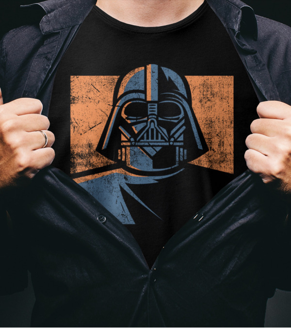 Comic Style Darth Vader Portrait Pop T-Shirt