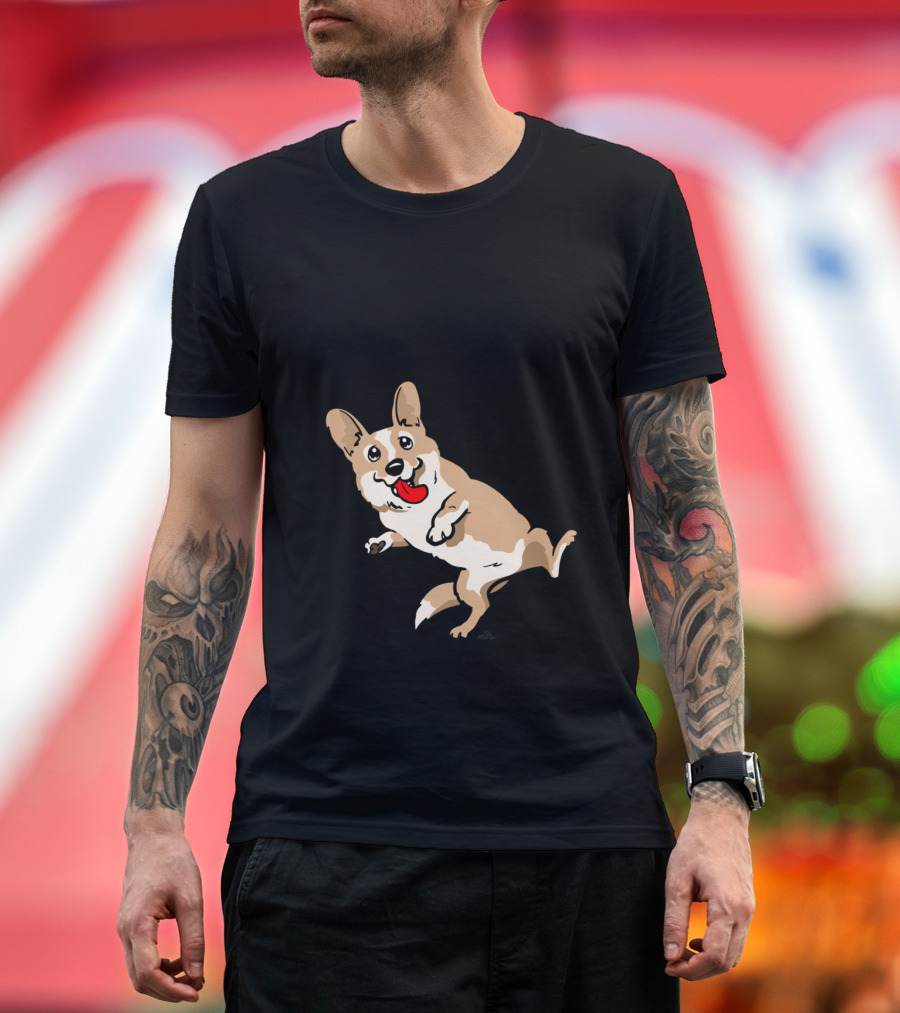 THE WELSH CORGI Funny Corgi Cartoon Dog T-Shirt