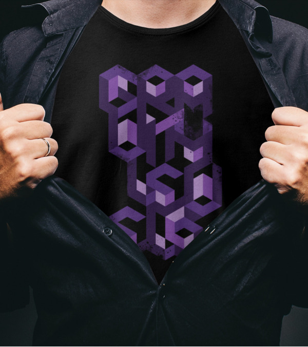 Gravity Levels Optical Geometry Maze T-Shirt