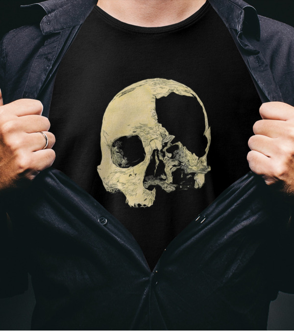 In Thee Dark We Live Skull T-Shirt