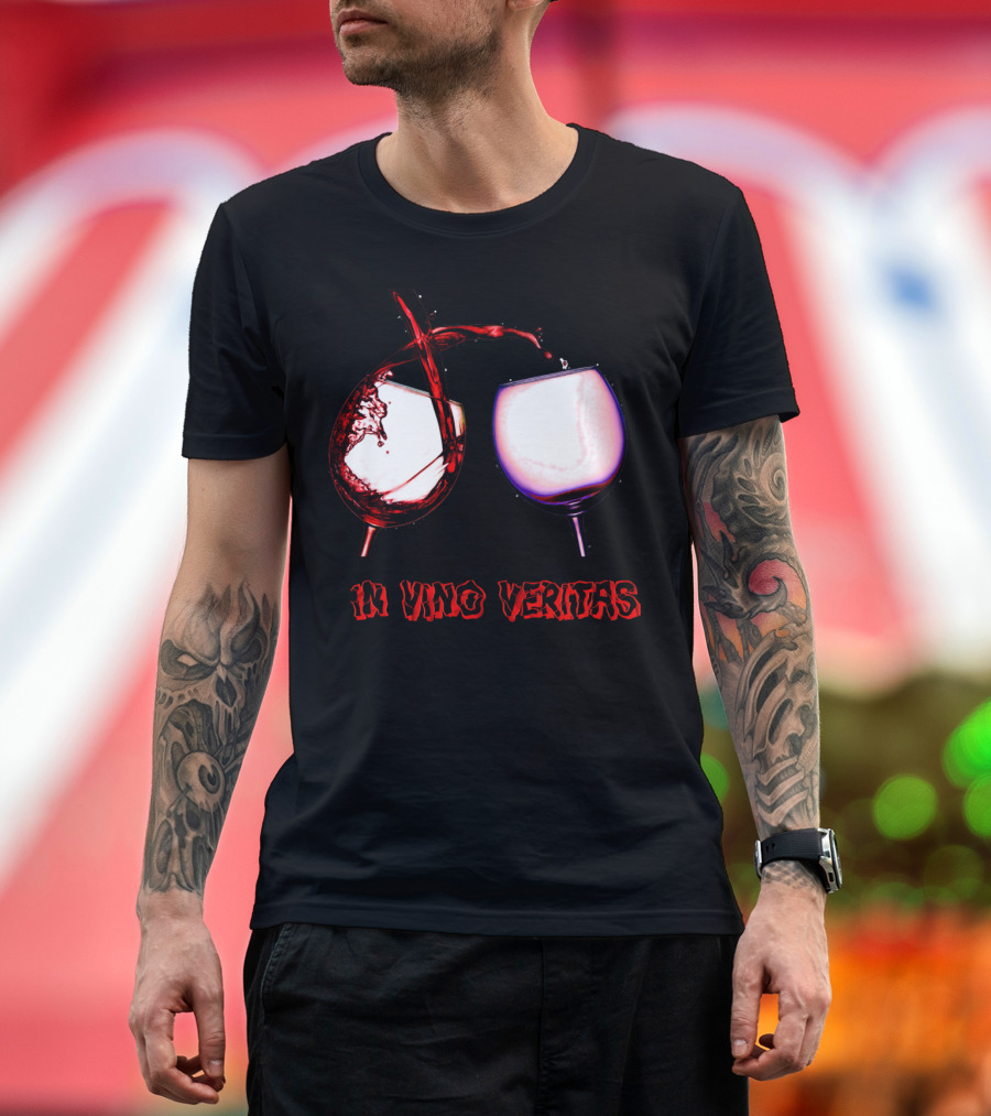 In Vino Veritas Wine Glass Splash T-Shirt