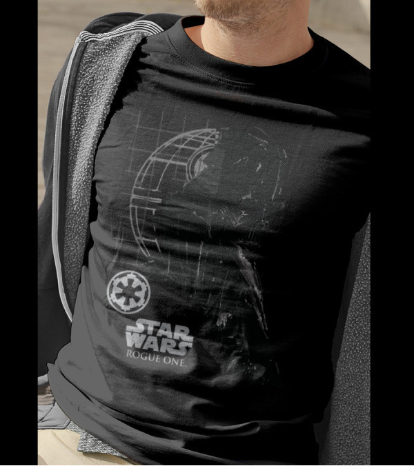 Star Wars Rogue One Darth Vader And Death Star T-Shirt