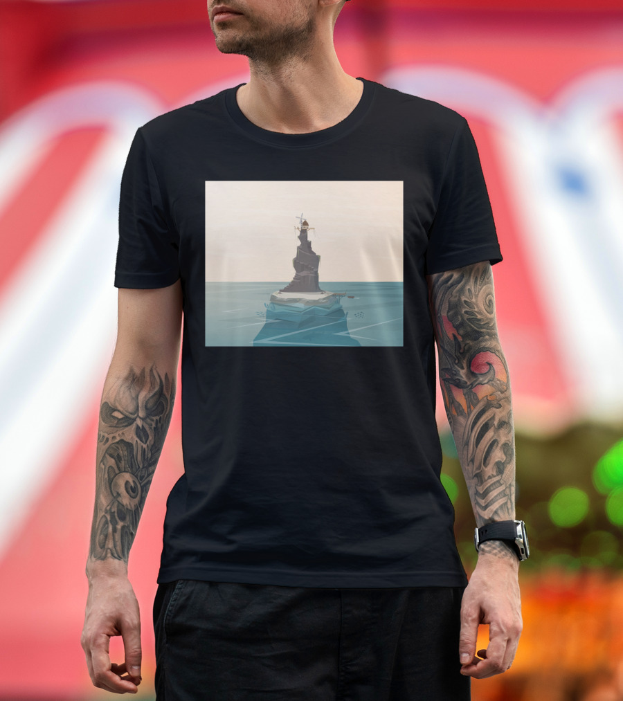 Windmill Island Tower on Rocky Sea Cliff T-Shirt