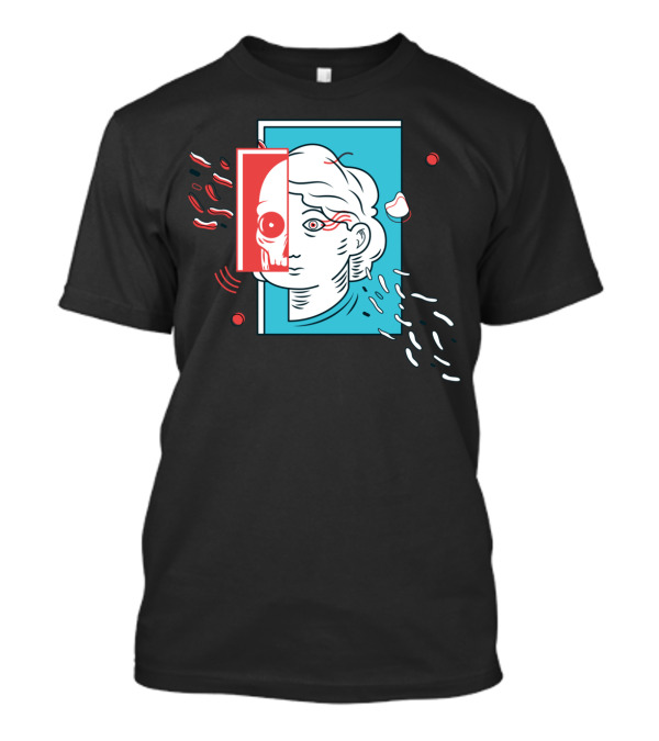 Dorian Gray Split Portrait Skull T-Shirt