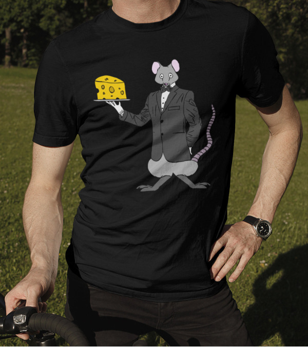 Fancy Mouse Tuxedo Cheese Serve T-Shirt
