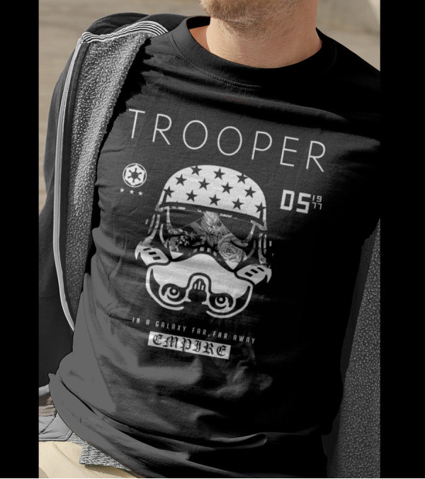 Trooper Empire In A Galaxy Far, Far Away Star Pattern 1977 T-Shirt