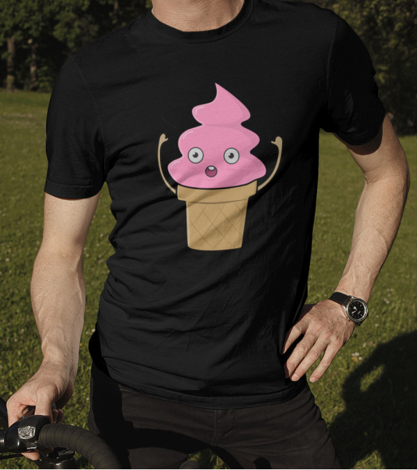 Ice Cream Cone Screaming Arghh Ice Scream Pun T-Shirt