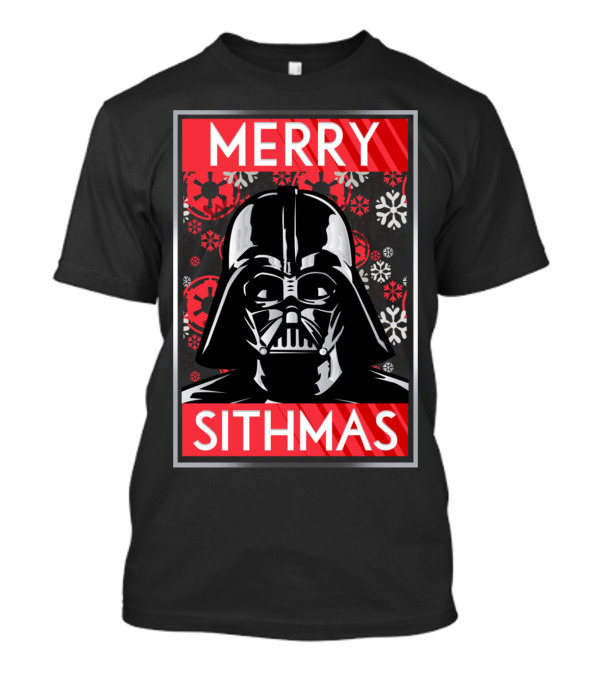 Merry Sithmas Darth Vader Snowflakes Imperial Icons T-Shirt