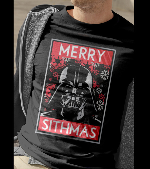 Merry Sithmas Darth Vader Snowflakes Imperial Icons T-Shirt