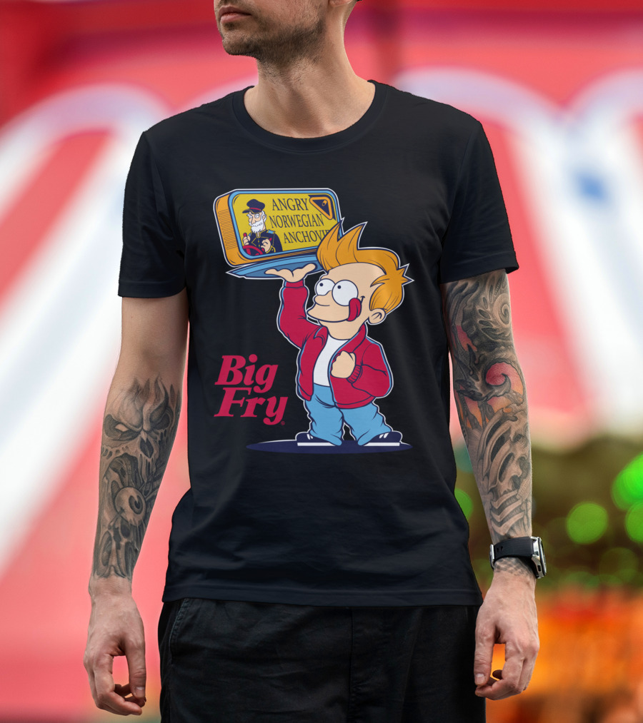 Big Fry Angry Norwegian Anchovy T-Shirt