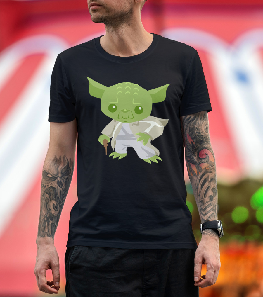 Jedi Master Green Cartoon Character Racerba T-Shirt