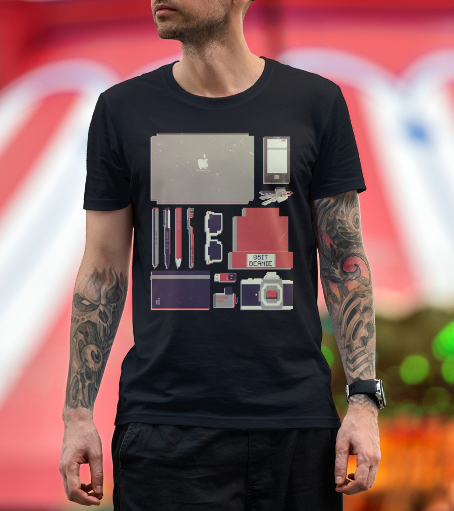 8Bit Beanie with Kodak and Apple Pixel Art Accessories T-Shirt