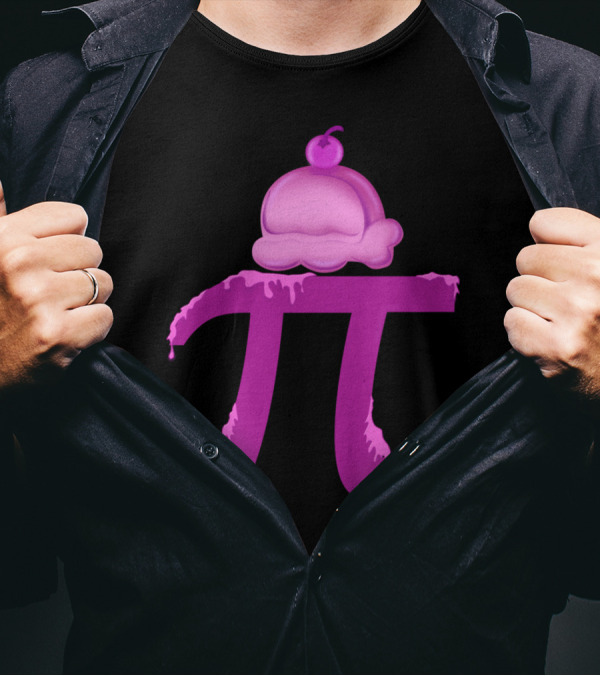Pi Symbol Ice Cream Dessert Combination T-Shirt