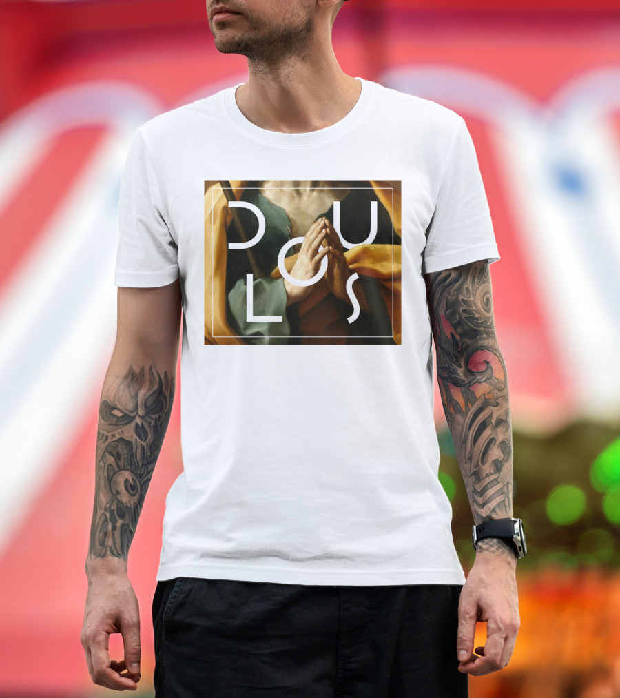 DOULOS Praying Hands Classical Art Motif T-Shirt