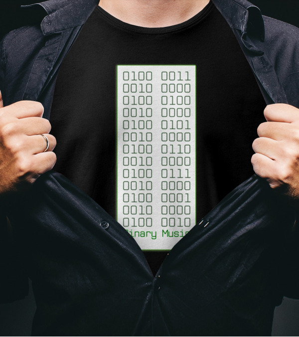 Binary Music 0101 0110 0100 0010 0111 0101 T-Shirt