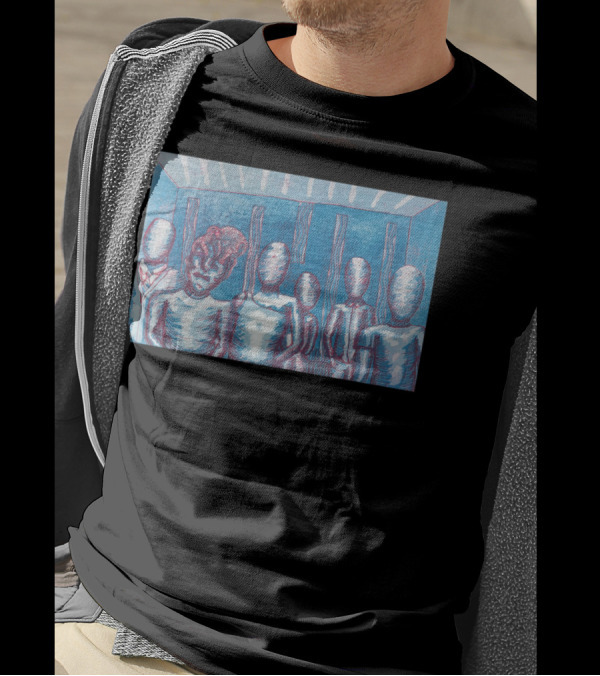 Contravene Figures In Blue Room T-Shirt