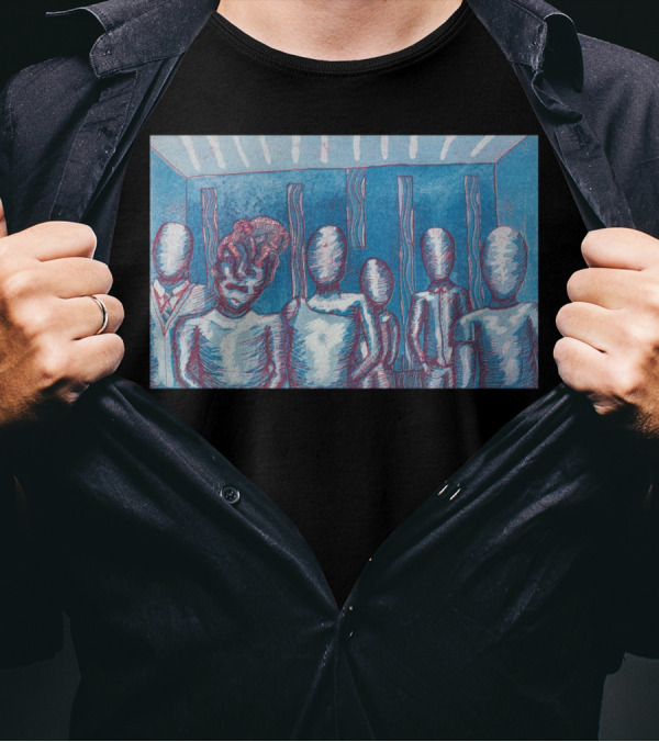 Contravene Figures In Blue Room T-Shirt