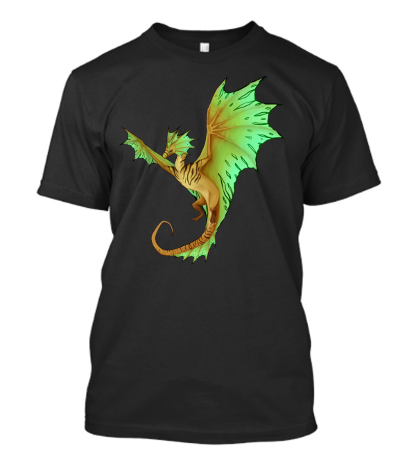Mythical Dragon With Vibrant Green Wings Creature Challenge T-Shirt