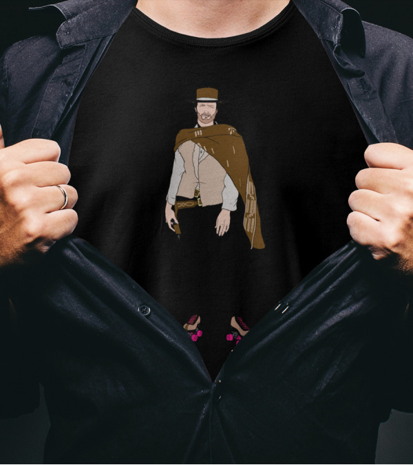 The Man With No Name Roller Skates Vibing Clint T-Shirt