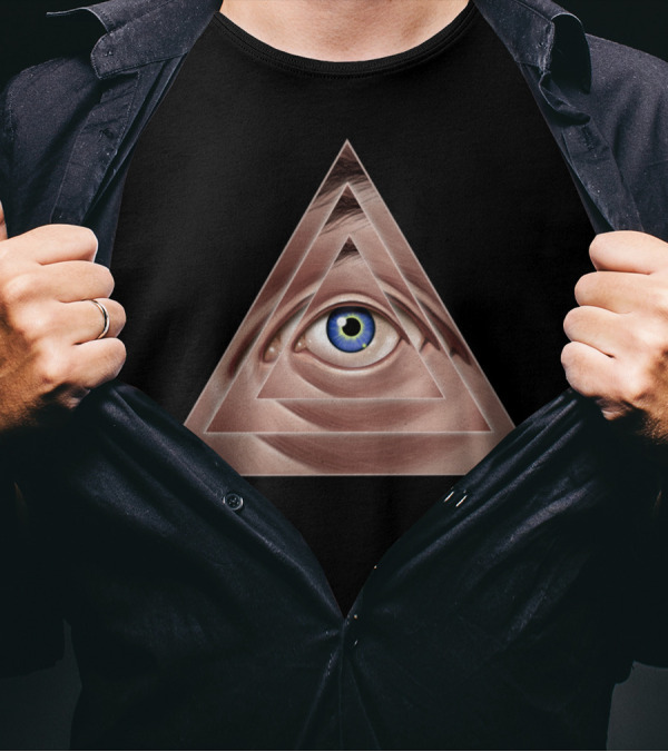 Control System Eye In Pyramid Layers T-Shirt
