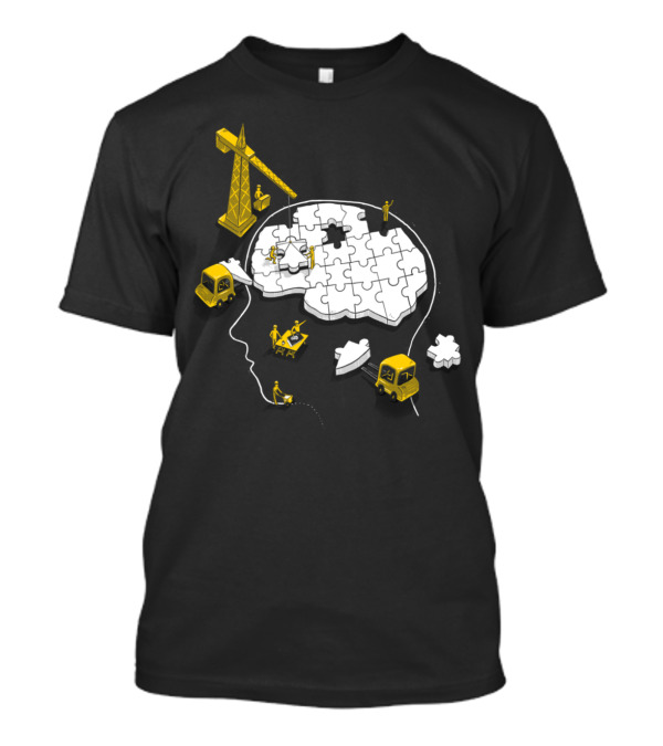 Memory Site Construction Brain Puzzle T-Shirt