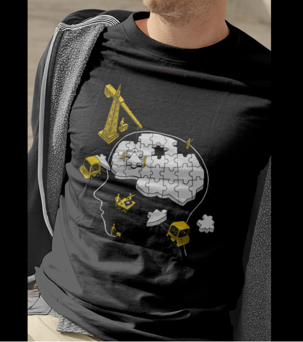 Memory Site Construction Brain Puzzle T-Shirt