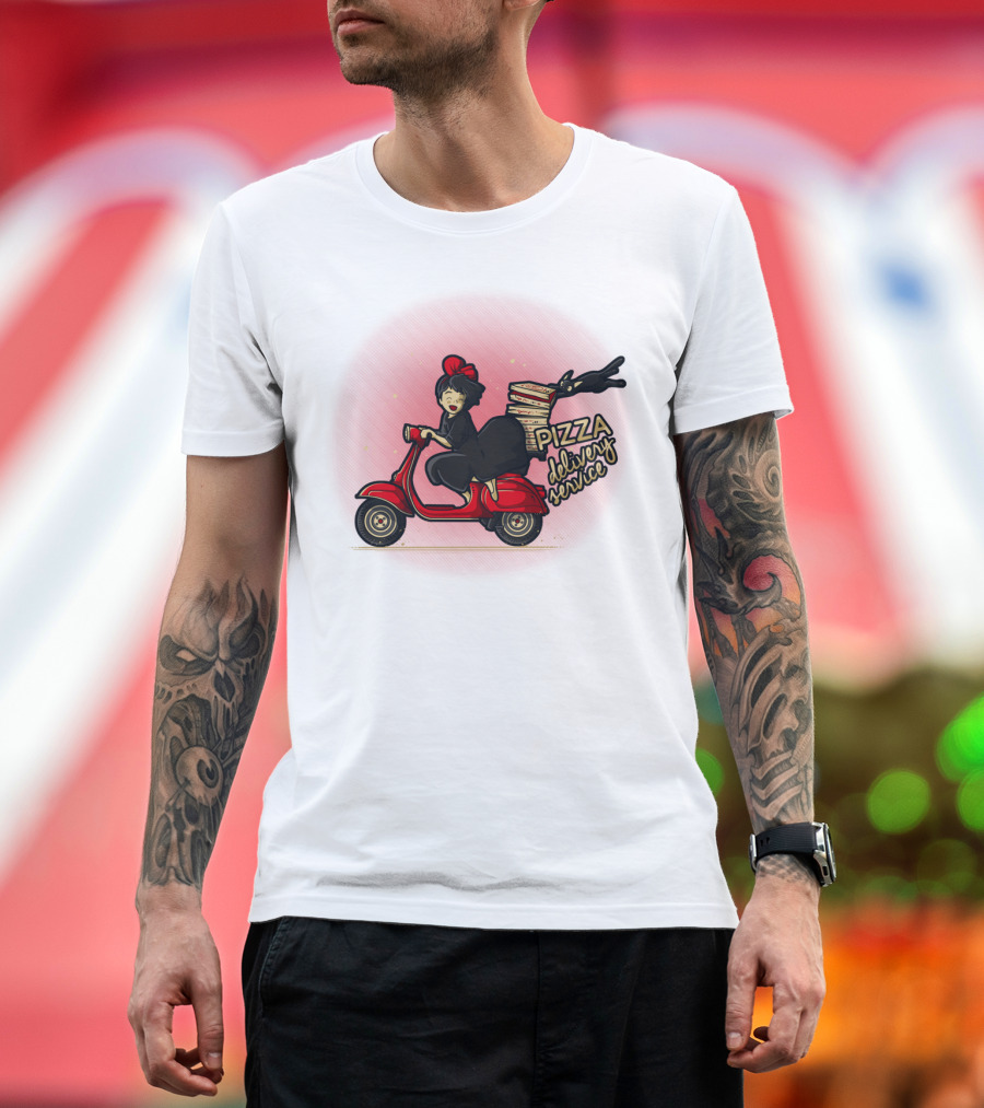 Kiki Pizza Delivery Service Vintage Scooter Adventure T-Shirt