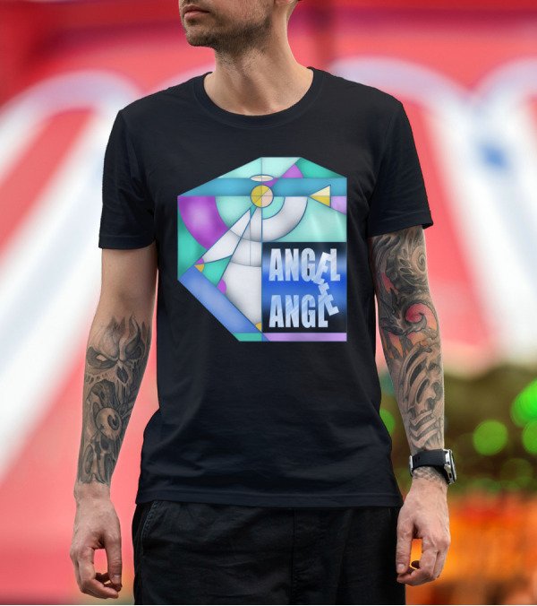 Premium T-Shirt: Angel Angle Geometric Halo T-Shirt Angel Angle Geometric Halo T-Shirt