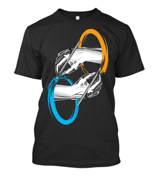 Drawing Portals Hands Painting Circles T-Shirt