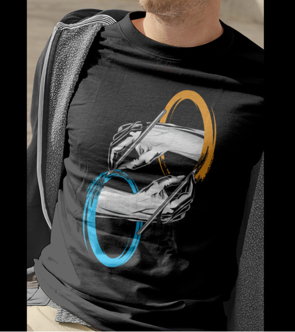 Drawing Portals Hands Painting Circles T-Shirt