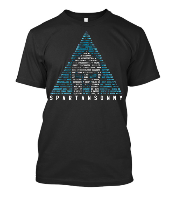 SPARTANSONNY Gamer Tag Pyramid With Community Usernames T-Shirt