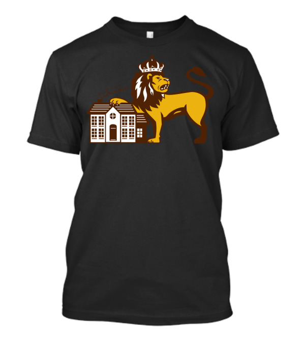 Crowned Angry Lion Pawing House T-Shirt