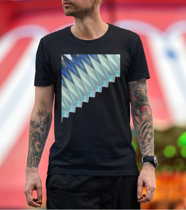 Premium T-Shirt: Cool Geometric Layered Chevron T-Shirt Cool Geometric Layered Chevron T-Shirt