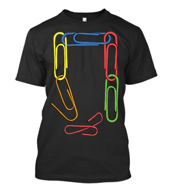The Missing Link Paperclips Chain Puzzle Multicolor T-Shirt