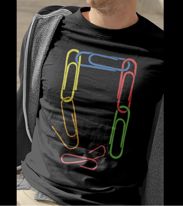 The Missing Link Paperclips Chain Puzzle Multicolor T-Shirt