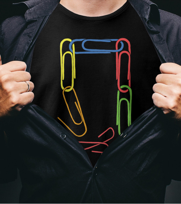 The Missing Link Paperclips Chain Puzzle Multicolor T-Shirt