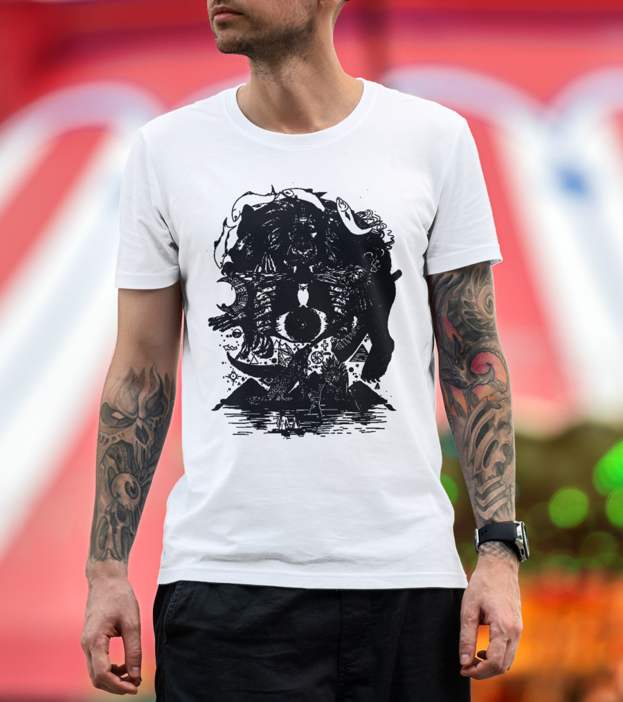 Dream Pipe Surreal Animal Fish Eye Nature Scene T-Shirt