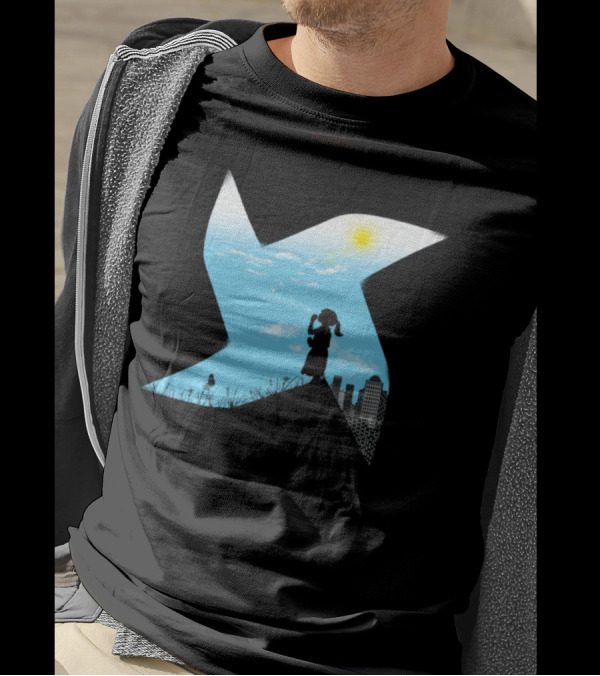 Playground Borders Windmill Cityscape Bubbles T-Shirt